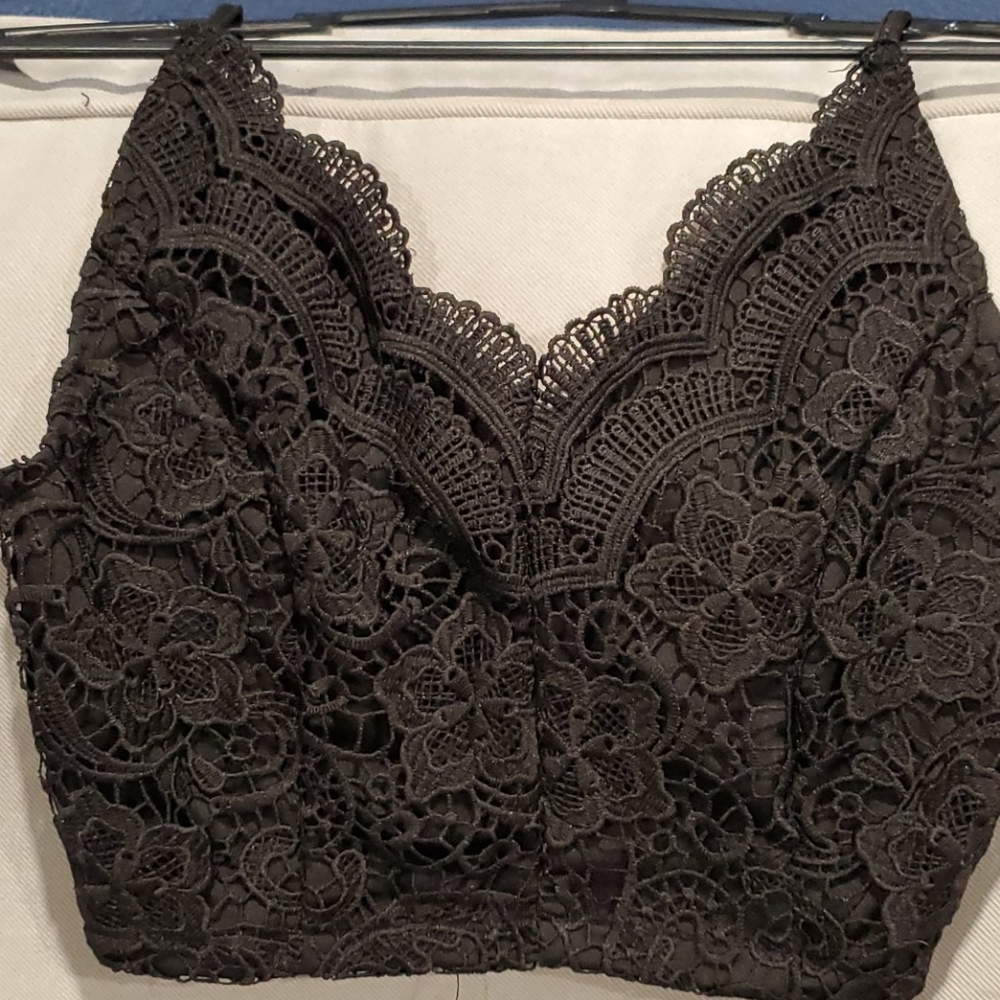 Black Crochet Top